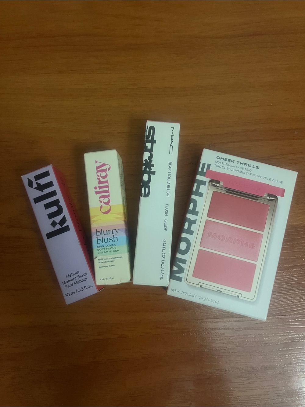 Assorted Liquid & Multi-finish Blush Bundle (Kulfi, MAC, Caliray, Morphe)